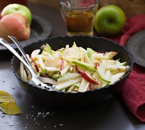 Apple Slaw with Ginger Honey Cream
