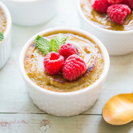 Avocado-Lemon Blender Creme Brulee (Egg-Free, No-Cook)