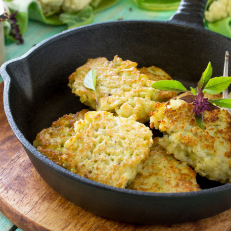 Cauliflower Fritters with Citrus Honey Glaze
