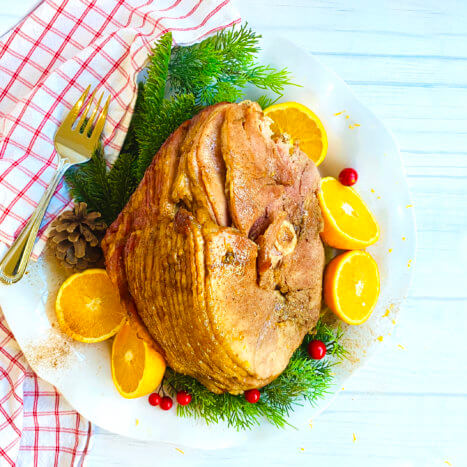 Honey, Brown Butter & Bourbon Baked Ham