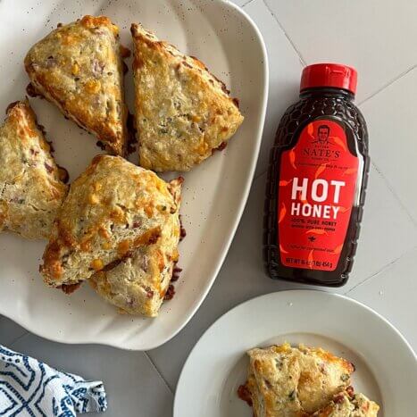 Ham & Cheese Hot Honey Scones