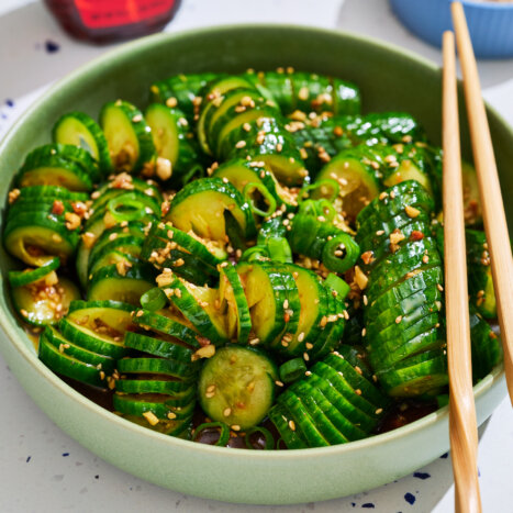 Hot Honey Cucumber Salad