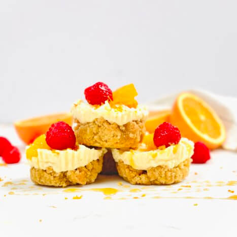 Orange Raspberry Cheesecake Bites