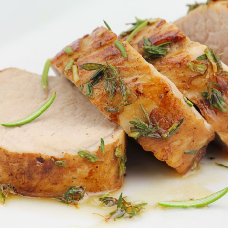 Iron Skillet Pork Tenderloin with Honey-Sweetened Peach Chutney