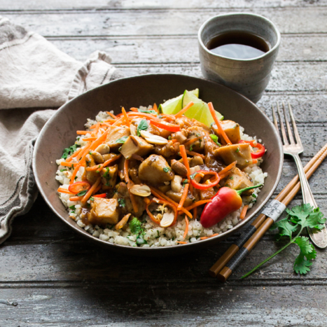 10-Minute Satay Chicken Bowl