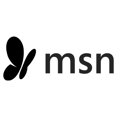 MSN logo with butterfly, in black.