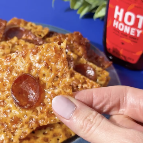 Cheesy Pepperoni Chips